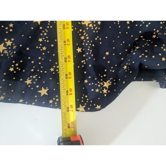 Bloomchic Black Gold Stars Button Pocket Wrap Split Ruffles Maxi Dress 30 - Picture 8 of 10